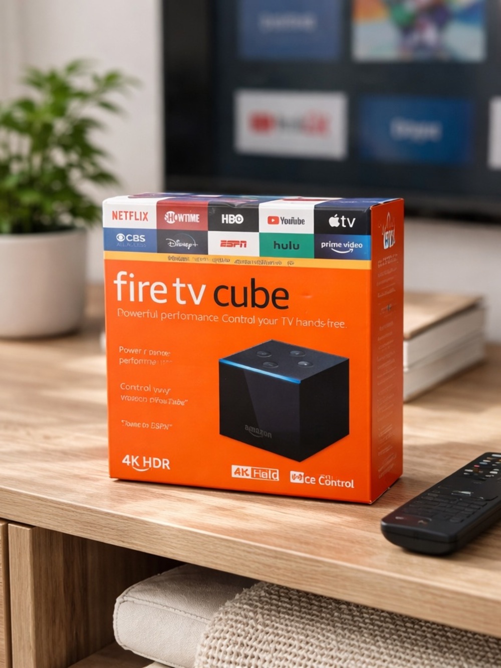 Amazon Fire TV Cube 2nd Gen 4K HDR Alexa Streaming Media Player Open Box